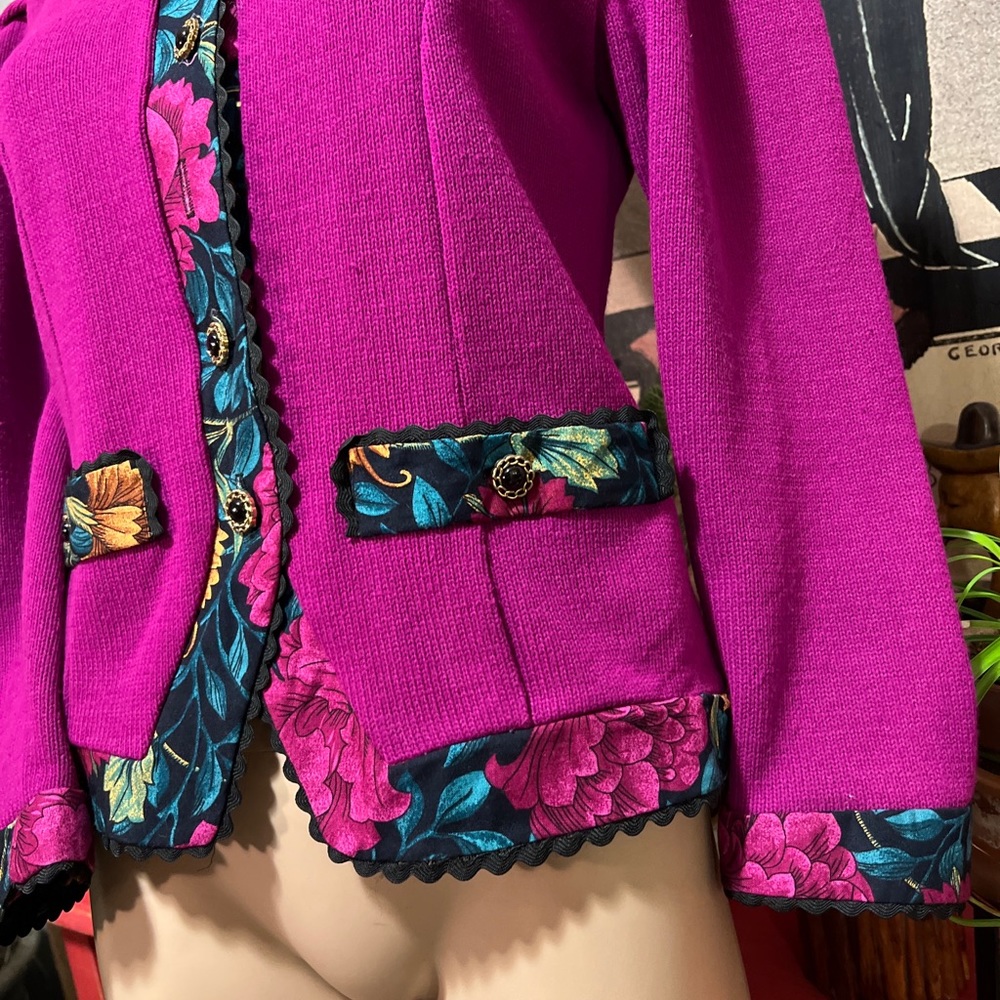 Vintage 80s Matthew & David 6 Buttons Blazer Padd… - image 2